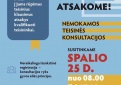 Teismas kviečia į nemokamas teisines konsultacijas