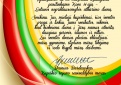 Mero Dainiaus Bardausko sveikinimas  Lietuvos nepriklausomybės atkūrimo dienos proga
