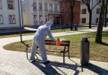 Vykdoma profilaktinė viešųjų erdvių dezinfekcija