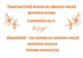Lapkričio 25-oji – Tarptautinės kovos su smurtu prieš moteris diena