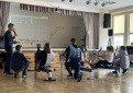 Mokiniai varžėsi irklavimo treniruoklių varžybose