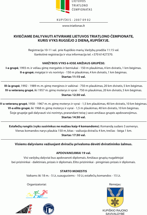 Lietuvos triatlono čempionatas 2007